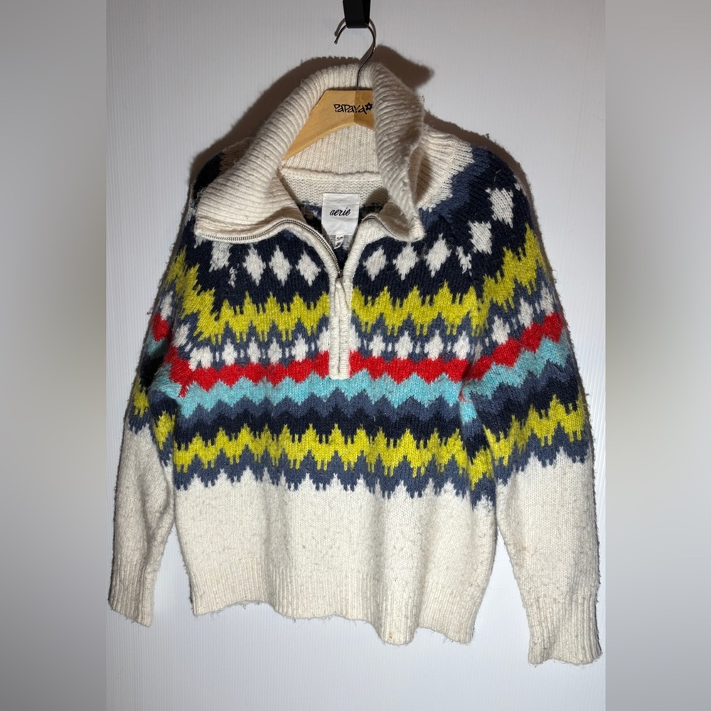 Aerie Colorful Patterned Sweater